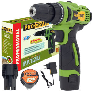 Kompaktný akumulátorový vŕtací skrutkovač Procraft PA12Li | PA12Li Compact