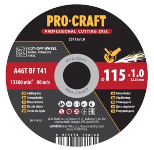 Rezný kotúč Procraft CD115x1,0 | CD115x1.0