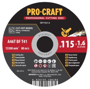 Rezný kotúč Procraft CD115x1,6 | CD115x1.6
