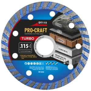 Diamantový rezný kotúč Turbo Procraft DT115 | DT115