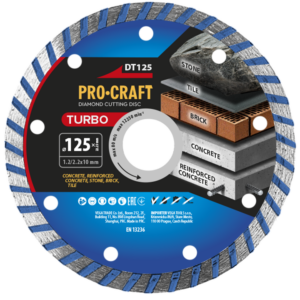 Diamantový rezný kotúč Turbo Procraft DT125 | DT125