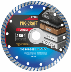 Diamantový rezný kotúč Turbo Procraft DT180 | DT180