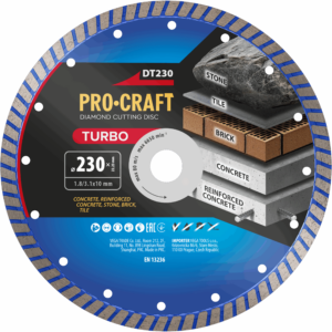 Diamantový rezný kotúč Turbo Procraft DT230 | DT230