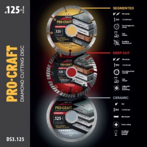 Sada diamantových kotúčov Procraft DS3.125 (DS125/DR125/DC125) | DS3.125