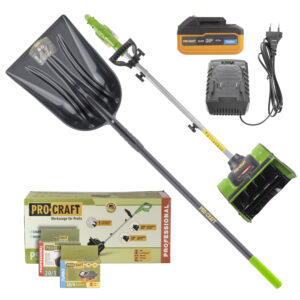 Sada lopata na sneh 150 cm a aku snehová fréza Procraft PSB20 s batériou a nabíjačkou | SGPS-1500/SPSB20-4Turbo/20-1