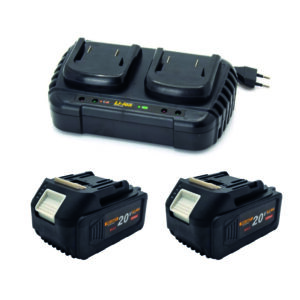 Sada dve batérie 20V 4Ah Procraft 20/4 a nabíjačka na dve batérie 20/2 | S20-4/20-2