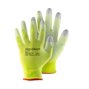 Pracovné rukavice dotykové máčané v polyuretáne, XL Procraft GL-3T10 | GL-3T10