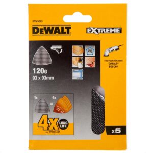 Sieťovina brúsna 93x93mm P120 suchý zips 5ks DWE315/DCS355/DCS356/D26430 DEWALT DTM3093