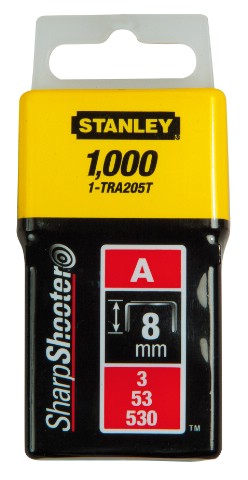 Spony štandardné 8mm (5/16") typ A 5/53/530 1000ks STANLEY 1-TRA205T