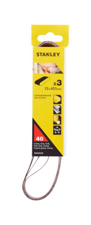 Pás brúsny pre pásové pilníky 13x455mm P40 3ks pre B+D DCM200 FATMAX STA33376