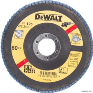 Kotúč brúsny lamelovací na kov 125x22,4mm P60 Typ27 plochý DEWALT DT3309