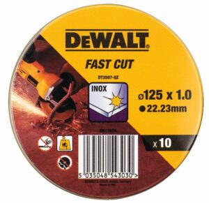 Kotúč rezný 125×1,0mm (10ks v plechovke) DEWALT DT3507
