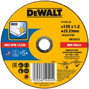 Kotúč rezný na nerez 125x1,2mm Typ1 (25ks/bal.) DEWALT DT43904