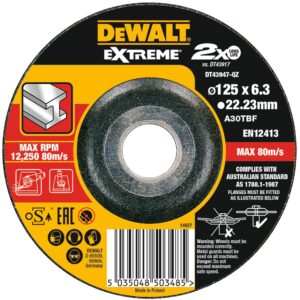 Kotúč rezný na nerez 125x1,2mm Typ1 (10ks v plechovke) DEWALT DT43922