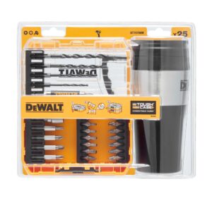 Sada bitov a vrtákov 25 dielna + termohrnček DEWALT DT70706M
