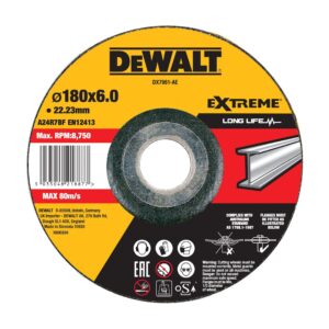 Kotúč brúsny na kov vypuklý High Performance 180x6mm (10ks/bal) DEWALT DX7961