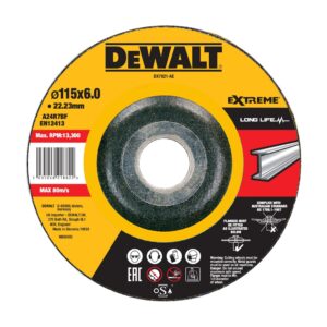 Kotúč brúsny na kov vypuklý 115x6mm (10ks/bal) DEWALT DX7921