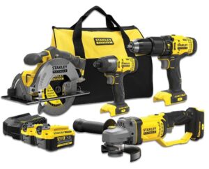 Kombo sada náradia 18V V20 2x4,0Ah Taška (SFMCD711+SFMCF800+SFMCG400+SFMCS500) FATMAX SFMCK469M2