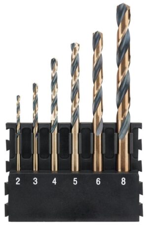 Sada Tough Case - držiak 6ks bitov + vrtáky do železa Black&Gold 2, 3, 4, 5, 6, 8mm DEWALT DT70828