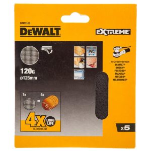 Sieťovina brúsna o125mm P120 suchý zips 5ks DWE6423/DCW210/D26453 DEWALT DTM3105